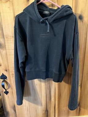 Cropped Charcoal Hoodie